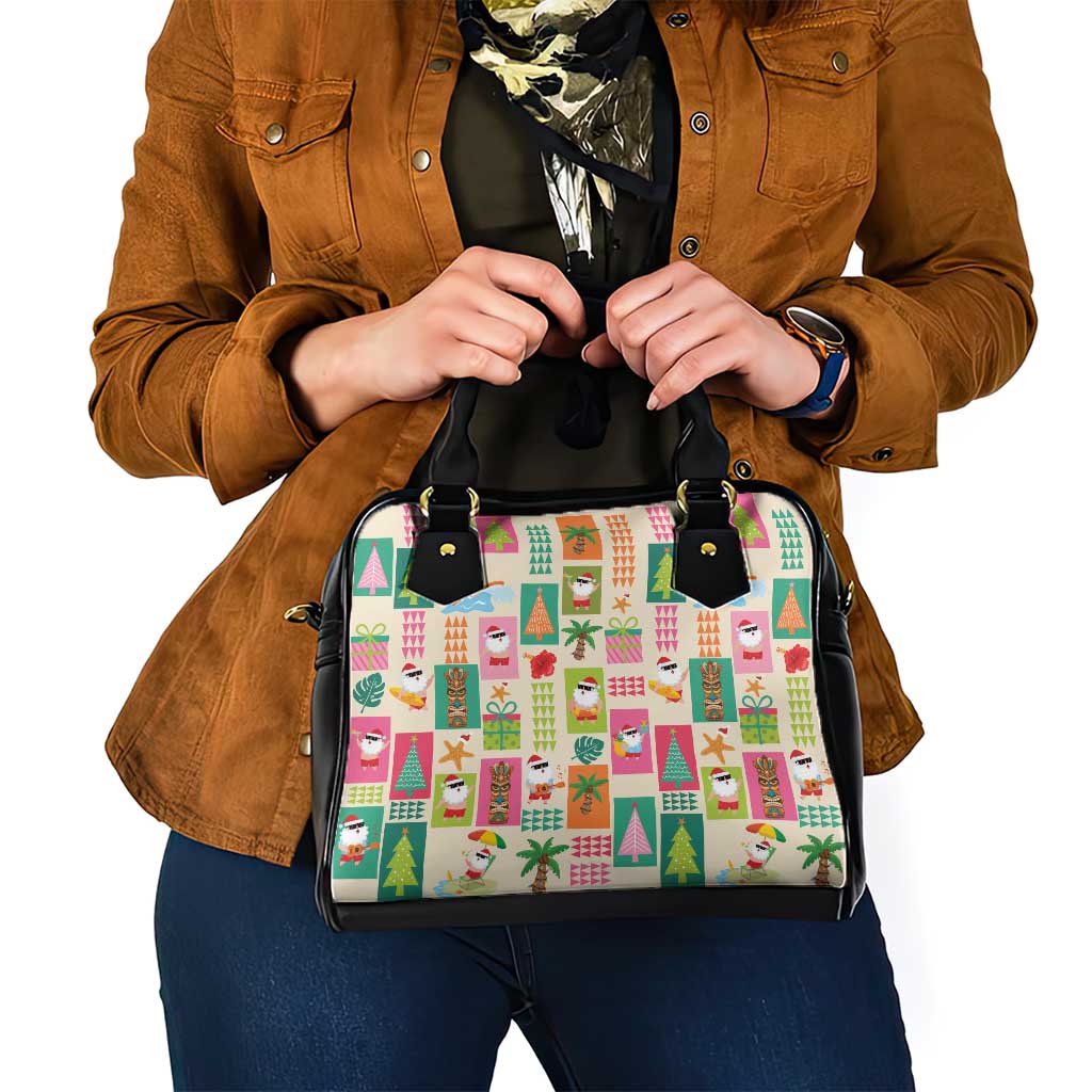 Mele Kalikimaka Hawaii Christmas Shoulder Handbag Funny Santan Hippie Style