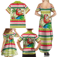 Mele Kalikimaka Hawaii Christmas Family Matching Summer Maxi Dress and Hawaiian Shirt Surfing Santa with Polynesian Tribal LT9 - Polynesian Pride