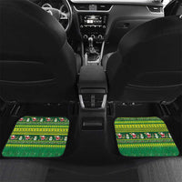 Meri Kiritimiti Cook Islands Christmas Car Mats Maroro Flying Fish and White Stars