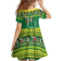 Meri Kiritimiti Cook Islands Christmas Family Matching Mermaid Dress and Hawaiian Shirt Maroro Flying Fish and White Stars LT9 - Polynesian Pride