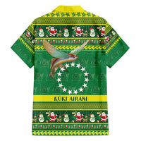 Meri Kiritimiti Cook Islands Christmas Family Matching Puletasi and Hawaiian Shirt Maroro Flying Fish and White Stars LT9 - Polynesian Pride