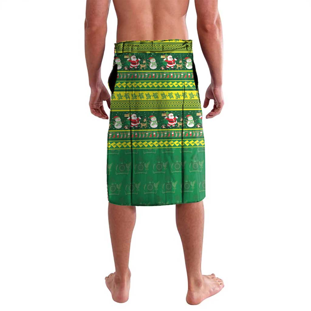 Meri Kiritimiti Cook Islands Christmas Lavalava Maroro Flying Fish and White Stars