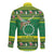 Meri Kiritimiti Cook Islands Christmas Long Sleeve Button Shirt Maroro Flying Fish and White Stars