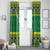 Meri Kiritimiti Cook Islands Christmas Window Curtain Maroro Flying Fish and White Stars