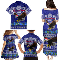 American Samoa Christmas Family Matching Puletasi Dress and Hawaiian Shirt Manuia le Kerisimasi Polynesian Tribal LT9 - Polynesian Pride