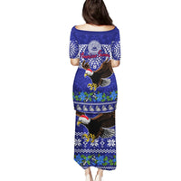 American Samoa Christmas Family Matching Puletasi Dress and Hawaiian Shirt Manuia le Kerisimasi Polynesian Tribal LT9 - Polynesian Pride