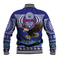 Personalised American Samoa Christmas Baseball Jacket Manuia le Kerisimasi Polynesian Tribal LT9 - Polynesian Pride