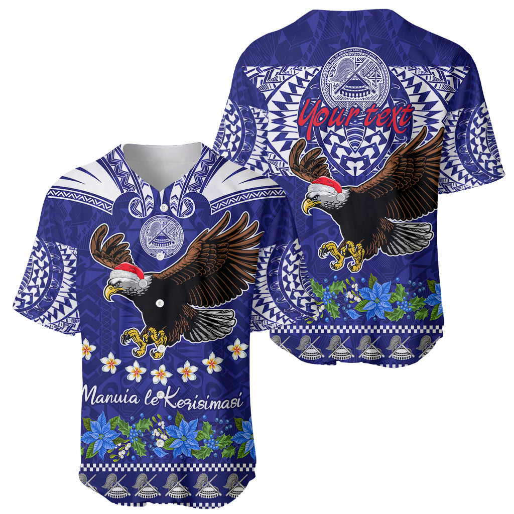 Personalised American Samoa Christmas Baseball Jersey Manuia le Kerisimasi Polynesian Tribal LT9 - Polynesian Pride