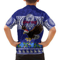 Personalised American Samoa Christmas Family Matching Long Sleeve Bodycon Dress and Hawaiian Shirt Manuia le Kerisimasi Polynesian Tribal LT9 - Polynesian Pride