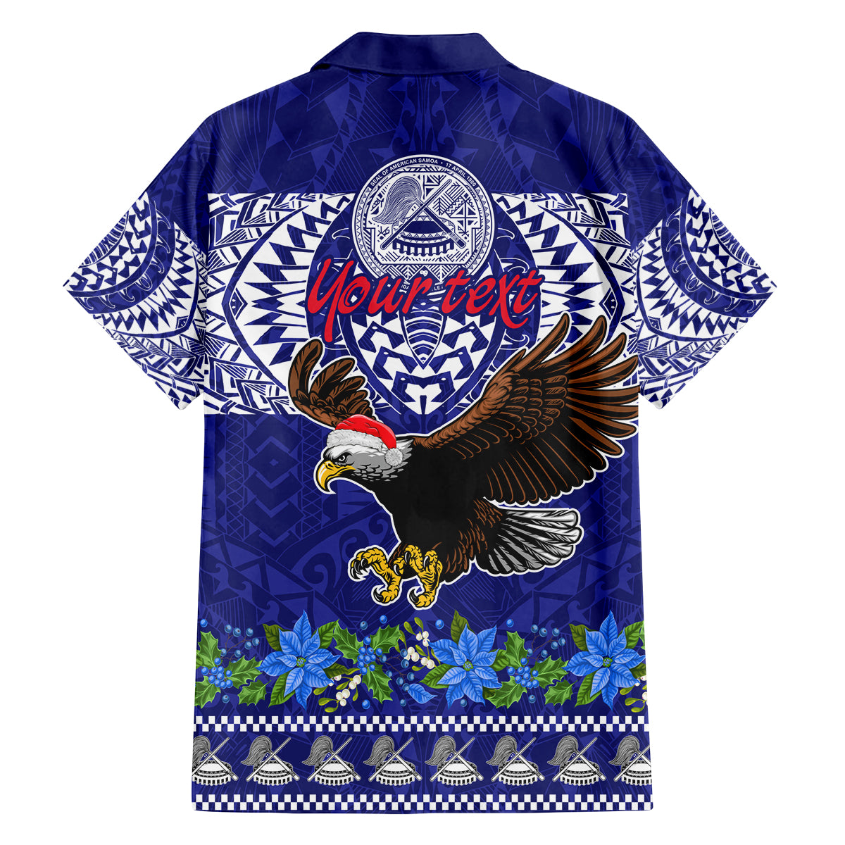 Personalised American Samoa Christmas Family Matching Tank Maxi Dress and Hawaiian Shirt Manuia le Kerisimasi Polynesian Tribal LT9 - Polynesian Pride