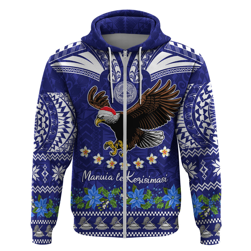 Personalised American Samoa Christmas Hoodie Manuia le Kerisimasi Polynesian Tribal LT9 - Polynesian Pride