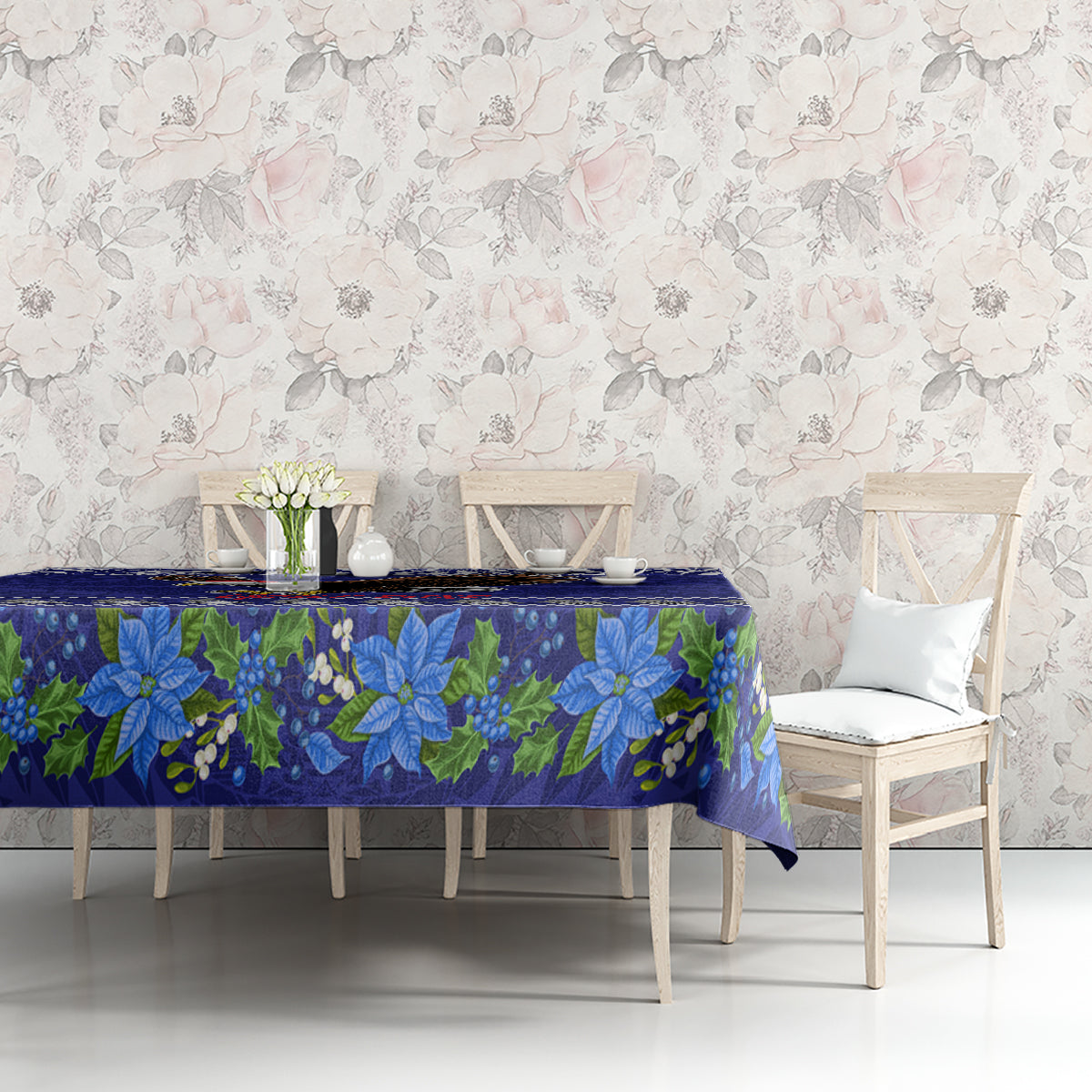 Personalised American Samoa Christmas Tablecloth Manuia le Kerisimasi Polynesian Tribal LT9 - Polynesian Pride