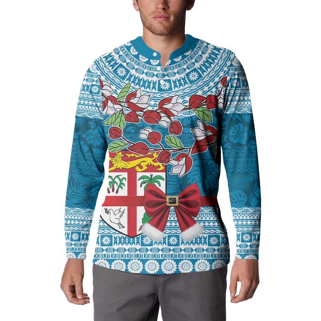 Fijian Tagimoucia Flowers Button Sweatshirt Christmas Coquette bow