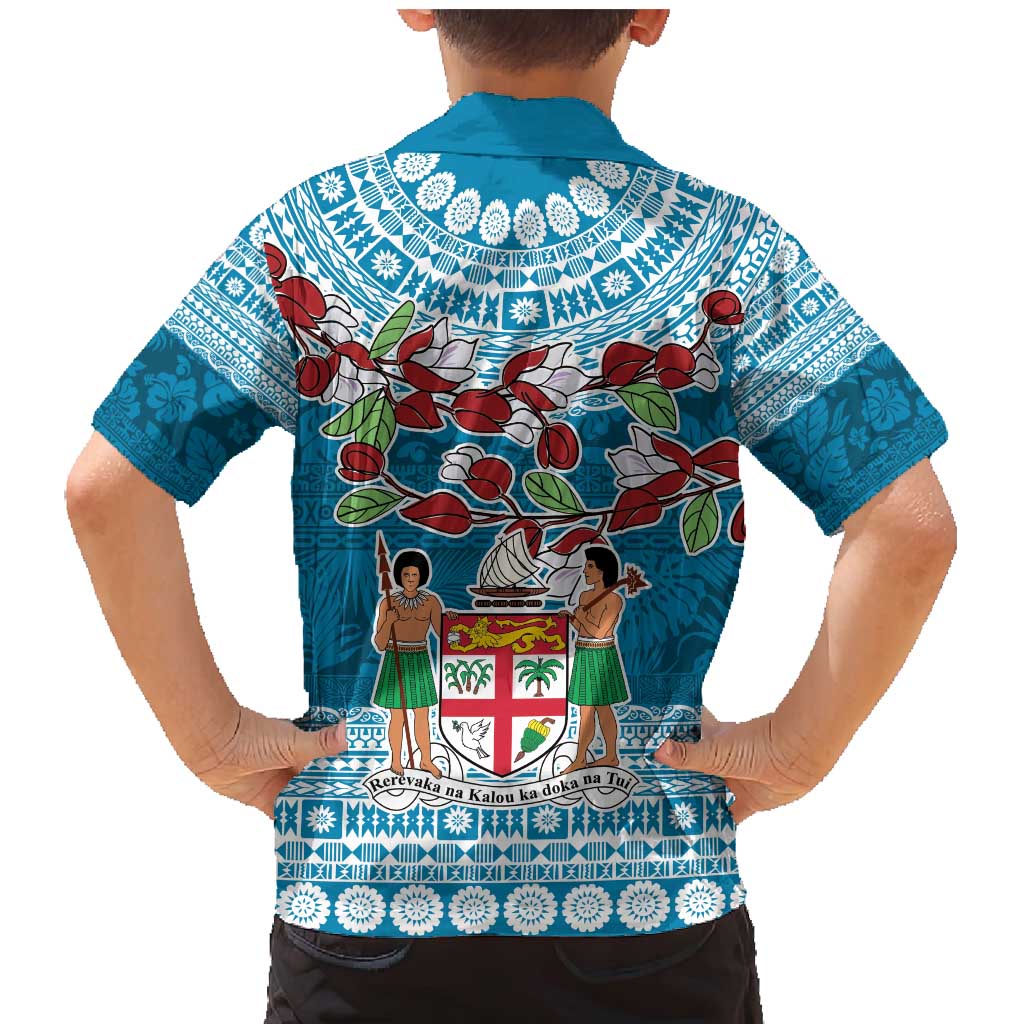 Fijian Tagimoucia Flowers Family Matching Mermaid Dress and Hawaiian Shirt Christmas Coquette bow LT9 - Polynesian Pride