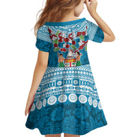 Fijian Tagimoucia Flowers Family Matching Off Shoulder Short Dress and Hawaiian Shirt Christmas Coquette bow LT9 - Polynesian Pride