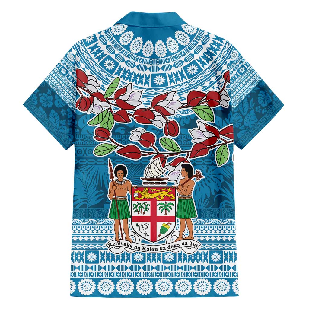 Fijian Tagimoucia Flowers Family Matching Short Sleeve Bodycon Dress and Hawaiian Shirt Christmas Coquette bow LT9 - Polynesian Pride
