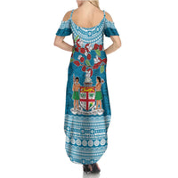 Fijian Tagimoucia Flowers Family Matching Summer Maxi Dress and Hawaiian Shirt Christmas Coquette bow LT9 - Polynesian Pride