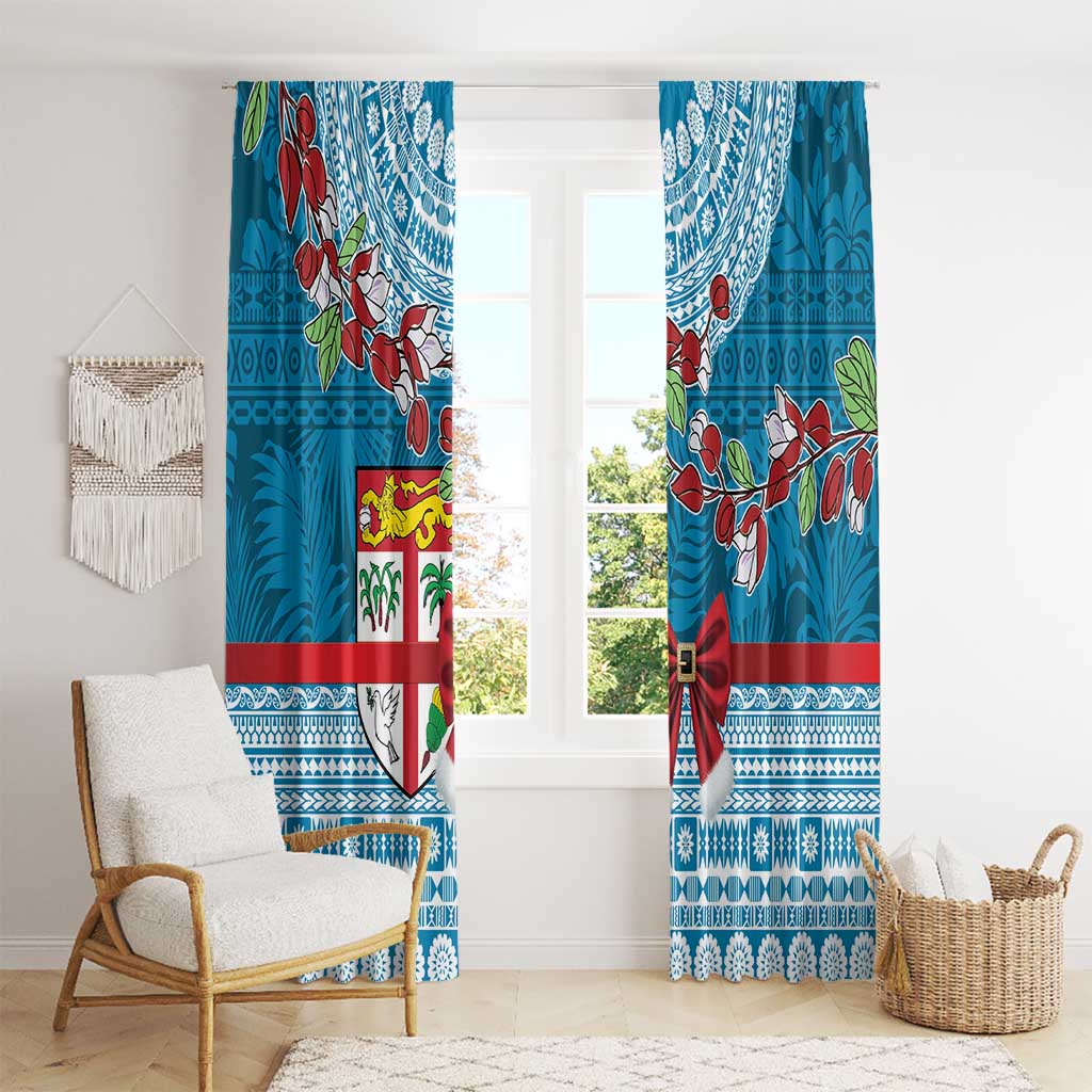 Fijian Tagimoucia Flowers Window Curtain Christmas Coquette bow