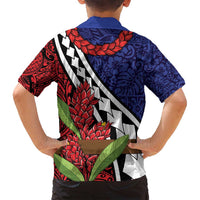 Samoan Ula Fala Flowers Family Matching Summer Maxi Dress and Hawaiian Shirt Christmas Santa Belt LT9 - Polynesian Pride