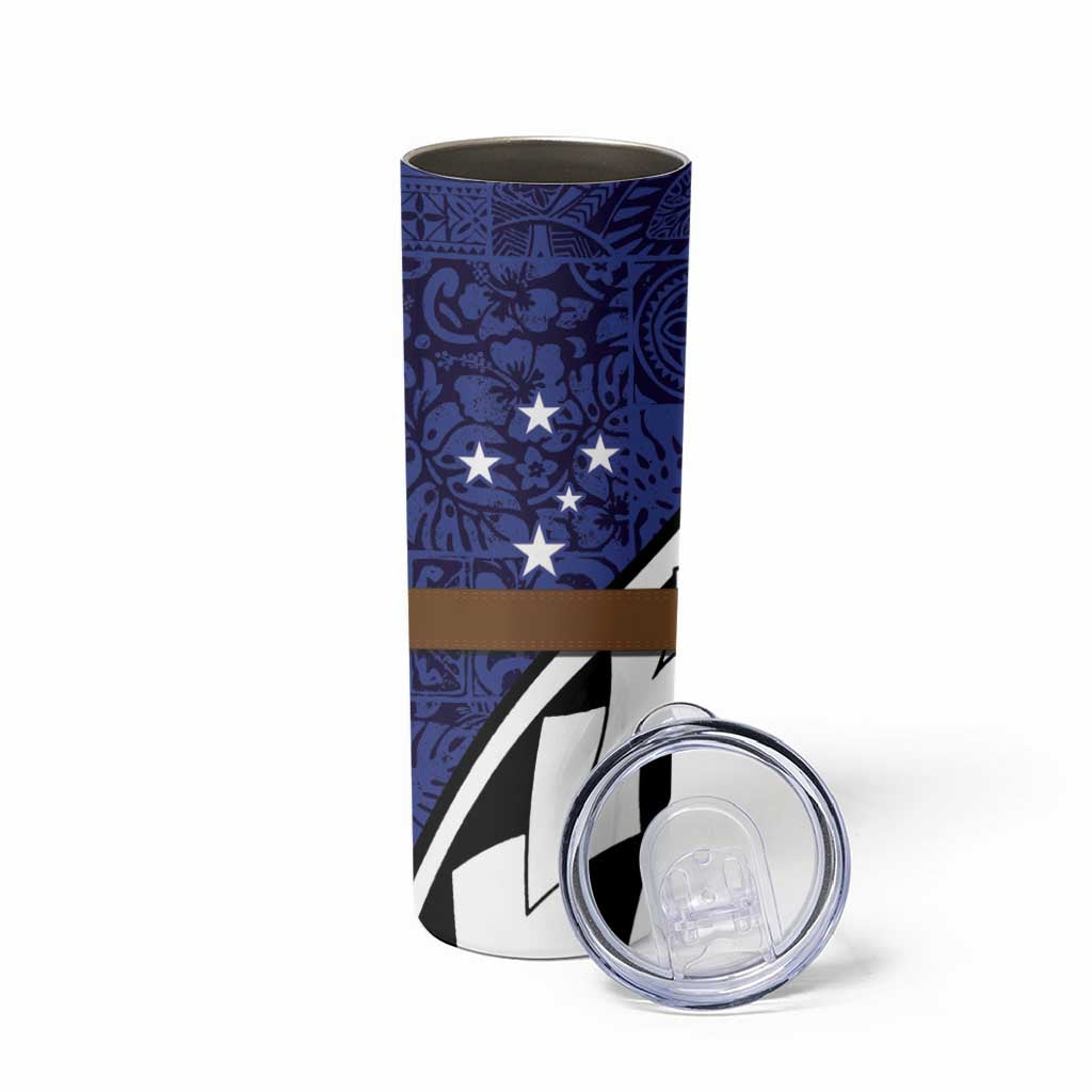 Samoan Ula Fala Flowers Skinny Tumbler Christmas Santa Belt