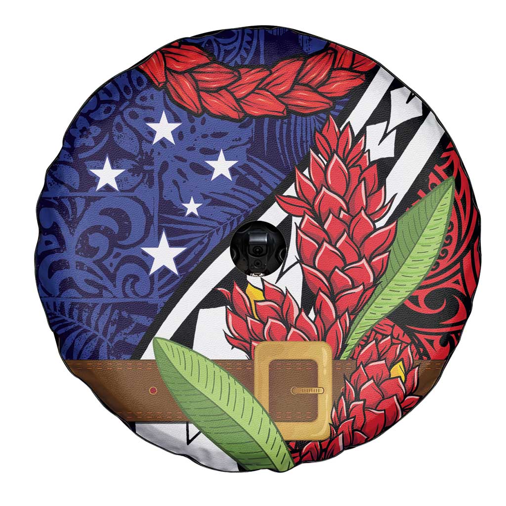 Samoan Ula Fala Flowers Spare Tire Cover Christmas Santa Belt