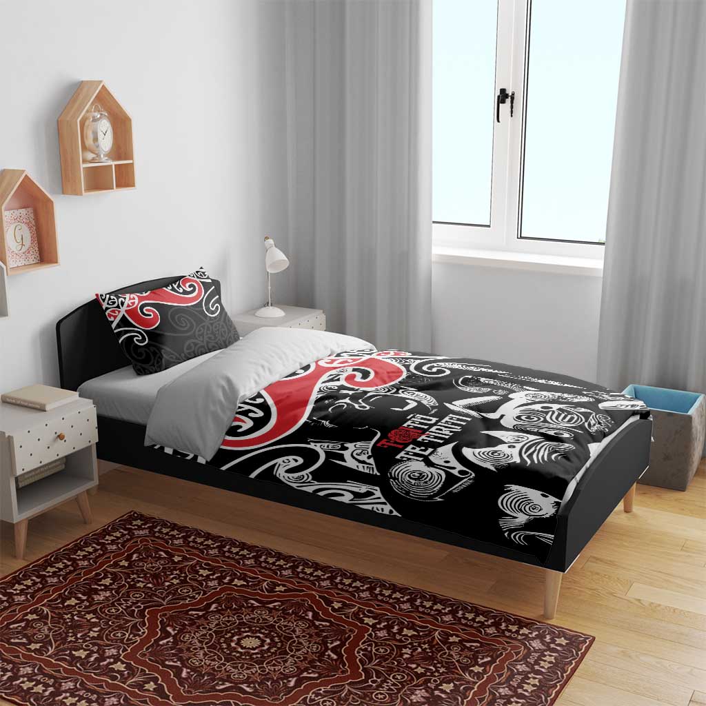 Aotearoa Toitu Te Tiriti Bedding Set New Zealand Stand Together Stand Stronger