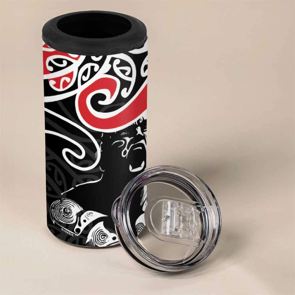 Aotearoa Toitu Te Tiriti 4 in 1 Can Cooler Tumbler New Zealand Stand Together Stand Stronger LT9 - Polynesian Pride
