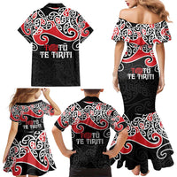 Aotearoa Toitu Te Tiriti Family Matching Mermaid Dress and Hawaiian Shirt New Zealand Stand Together Stand Stronger LT9 - Polynesian Pride