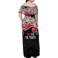 Aotearoa Toitu Te Tiriti Family Matching Off Shoulder Maxi Dress and Hawaiian Shirt New Zealand Stand Together Stand Stronger LT9 - Polynesian Pride