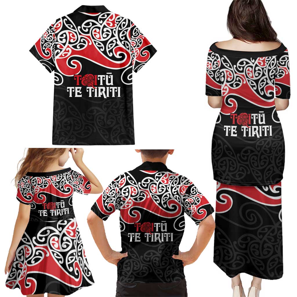 Aotearoa Toitu Te Tiriti Family Matching Puletasi and Hawaiian Shirt New Zealand Stand Together Stand Stronger LT9 - Polynesian Pride