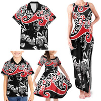 Aotearoa Toitu Te Tiriti Family Matching Tank Maxi Dress and Hawaiian Shirt New Zealand Stand Together Stand Stronger LT9 - Polynesian Pride