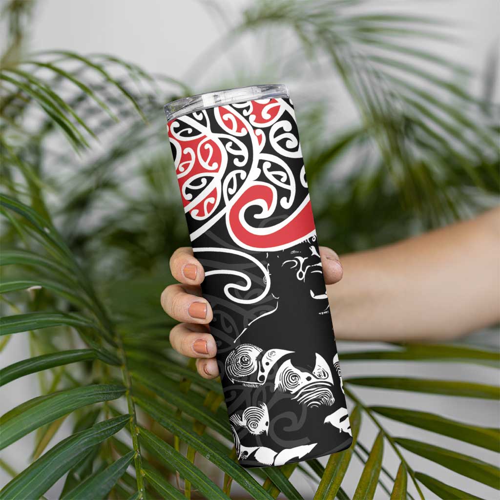 Aotearoa Toitu Te Tiriti Skinny Tumbler New Zealand Stand Together Stand Stronger LT9 - Polynesian Pride