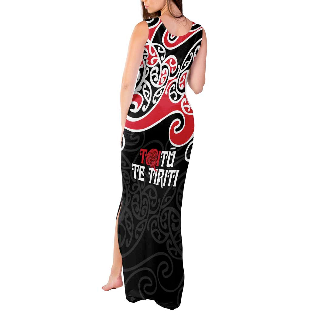 Aotearoa Toitu Te Tiriti Tank Maxi Dress New Zealand Stand Together Stand Stronger LT9 - Polynesian Pride