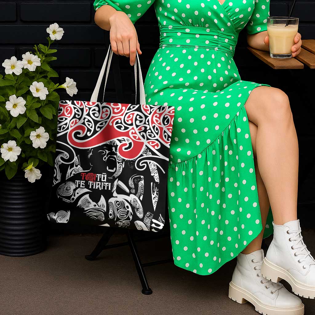 Aotearoa Toitu Te Tiriti Tote Bag New Zealand Stand Together Stand Stronger - Polynesian Pride