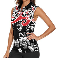 Aotearoa Toitu Te Tiriti Women Sleeveless Polo Shirt New Zealand Stand Together Stand Stronger LT9 - Polynesian Pride