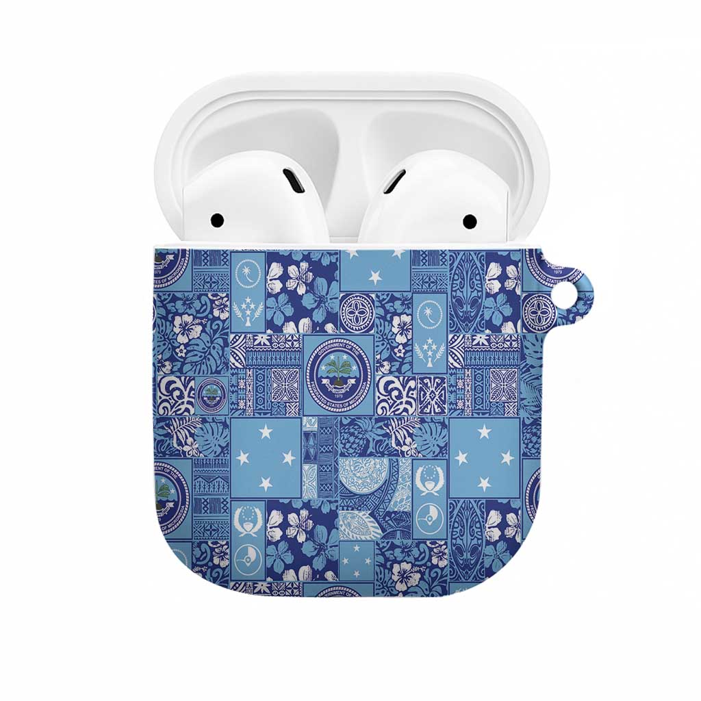Federated States of Micronesia Merry Christmas AirPods Case Pacific Patchwork Xmas Vibes - Polynesian Pride