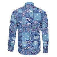 Federated States of Micronesia Merry Christmas Family Matching Long Sleeve Bodycon Dress and Hawaiian Shirt Pacific Patchwork Xmas Vibes LT9 - Polynesian Pride