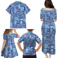 Federated States of Micronesia Merry Christmas Family Matching Puletasi and Hawaiian Shirt Pacific Patchwork Xmas Vibes - Polynesian Pride