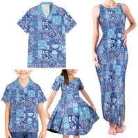 Federated States of Micronesia Merry Christmas Family Matching Tank Maxi Dress and Hawaiian Shirt Pacific Patchwork Xmas Vibes LT9 - Polynesian Pride
