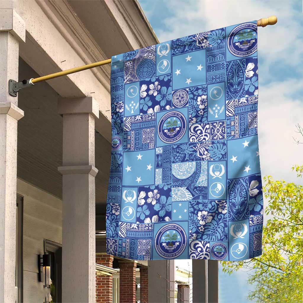 Federated States of Micronesia Merry Christmas Garden Flag Pacific Patchwork Xmas Vibes - Polynesian Pride