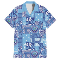 Federated States of Micronesia Merry Christmas Hawaiian Shirt Pacific Patchwork Xmas Vibes - Polynesian Pride