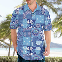 Federated States of Micronesia Merry Christmas Hawaiian Shirt Pacific Patchwork Xmas Vibes - Polynesian Pride