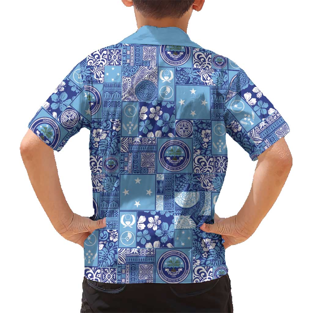 Federated States of Micronesia Merry Christmas Hawaiian Shirt Pacific Patchwork Xmas Vibes - Polynesian Pride