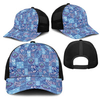 Federated States of Micronesia Merry Christmas Mesh Trucker Cap Pacific Patchwork Xmas Vibes - Polynesian Pride