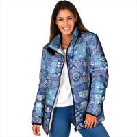 Federated States of Micronesia Merry Christmas Padded Jacket Pacific Patchwork Xmas Vibes - Polynesian Pride