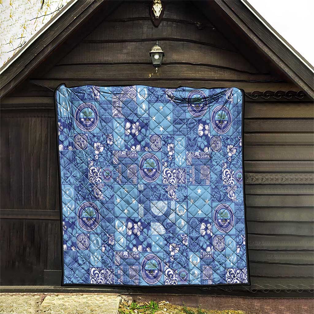 Federated States of Micronesia Merry Christmas Quilt Pacific Patchwork Xmas Vibes - Polynesian Pride