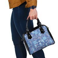 Federated States of Micronesia Merry Christmas Shoulder Handbag Pacific Patchwork Xmas Vibes - Polynesian Pride