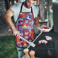 Kiribati Tekeraoi n te Kiritimati Apron Pacific Patchwork Xmas Vibes - Polynesian Pride