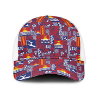 Kiribati Tekeraoi n te Kiritimati Baseball Net Cap Pacific Patchwork Xmas Vibes - Polynesian Pride