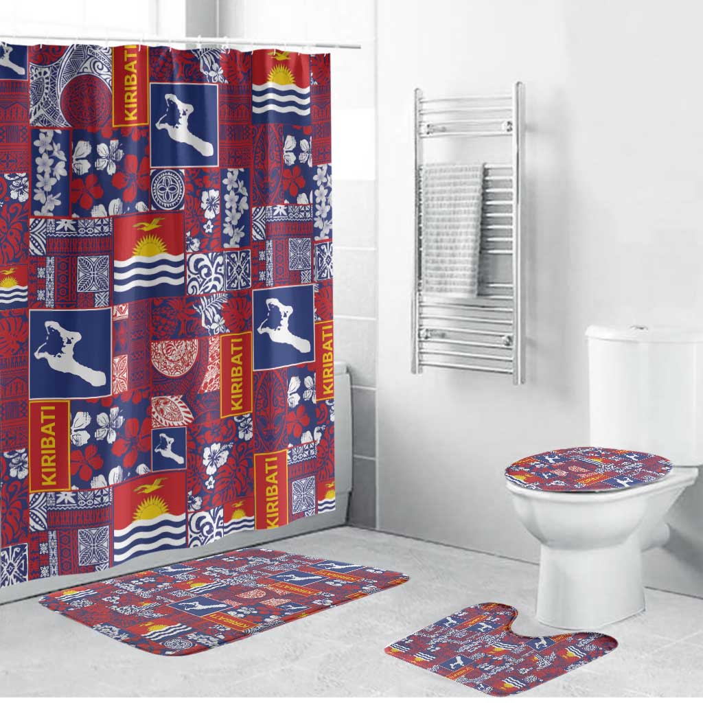 Kiribati Tekeraoi n te Kiritimati Bathroom Set Pacific Patchwork Xmas Vibes - Polynesian Pride